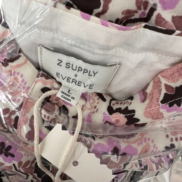 Z SUPPLY x EVEREVE NWT Angel Eyes Toile Floral Print Midi Dress // L - Picture 9 of 16